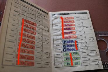 Preview: Mitgliedsbuch der Deutschen Arbeitsfront DAF einer Frau aus Cottbus - defekt